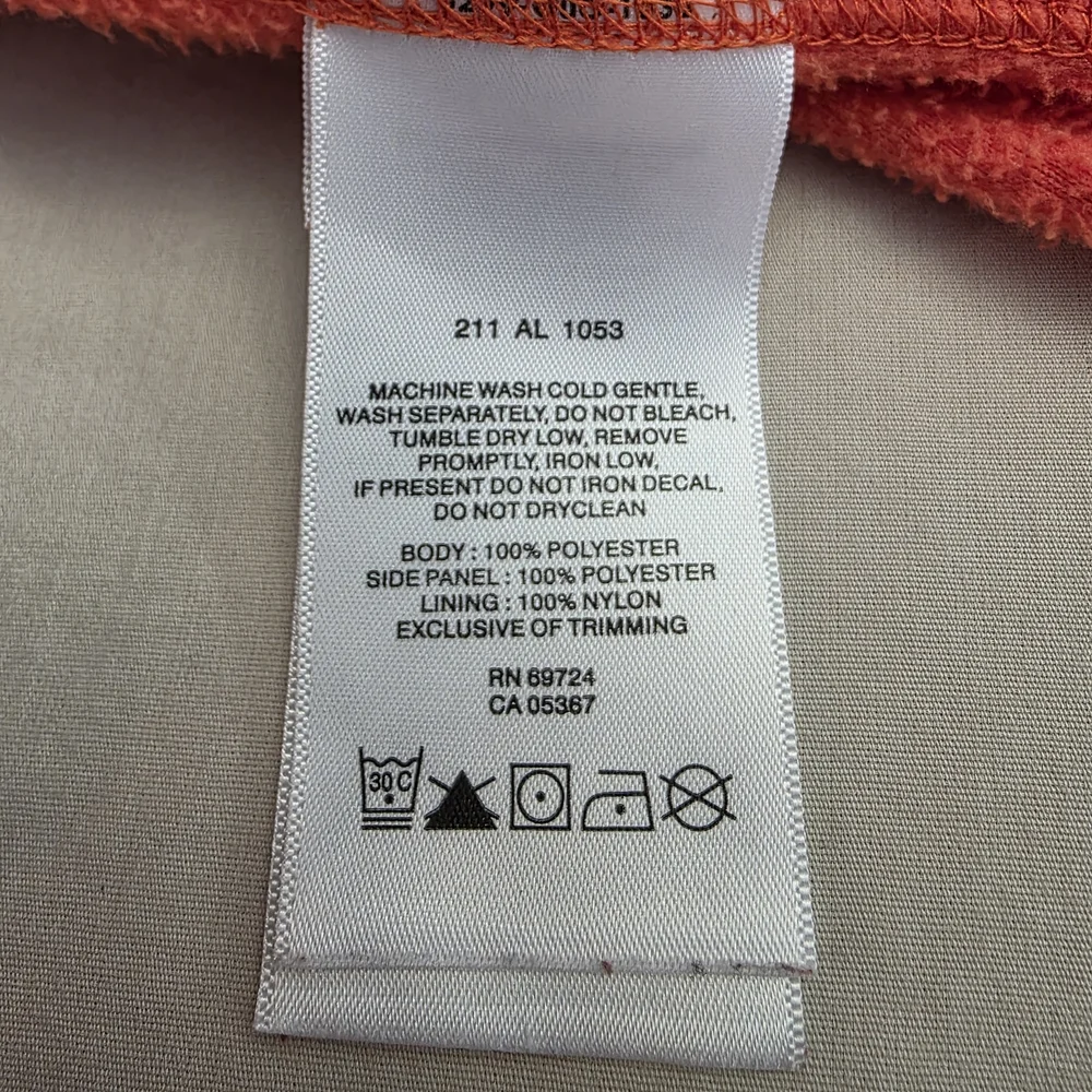 đź’ĄColumbia Burnt Orange Zip-Up Quilted Fleece Vest Size XL Nylon Poly Blend - Picture 6 of 7